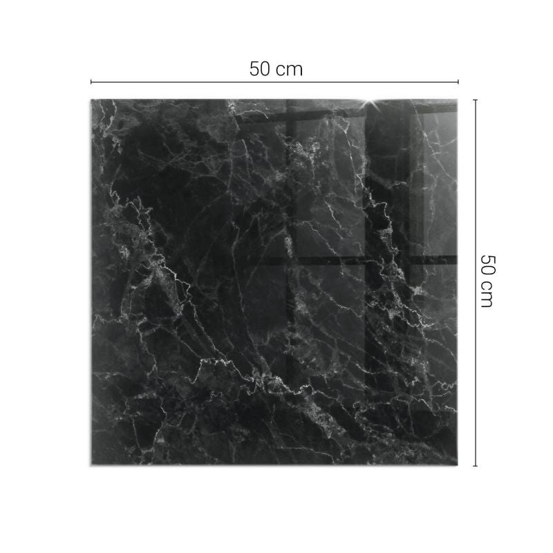 Glasgulvplade 50x50 cm Marmormønster