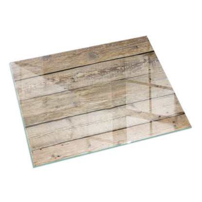 Glasgulvplade 60x40 cm Træstruktur Beige