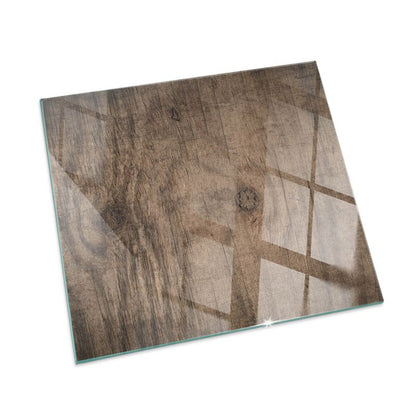 Glasgulvplade 60x60 cm Brun Træmønster