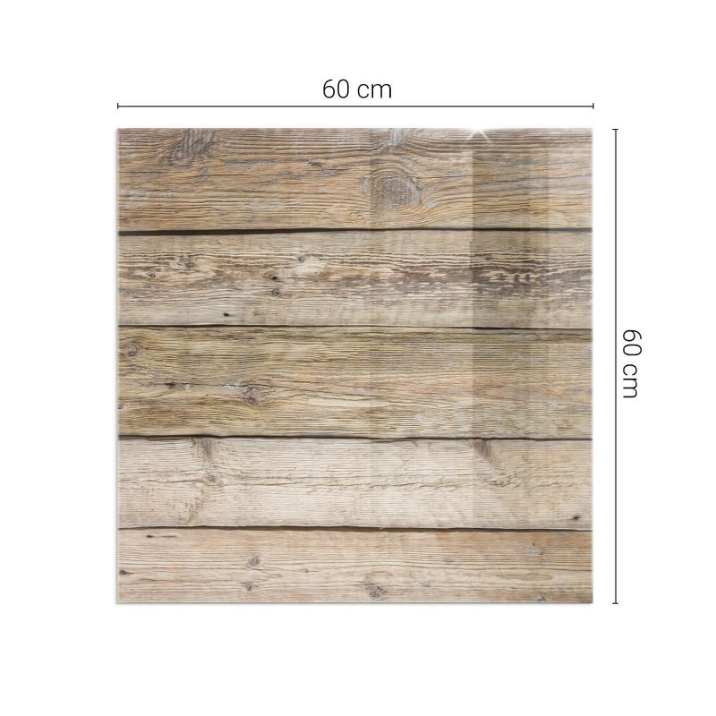 Gulvplade Glas 60x60 cm Træstruktur 4070095795279