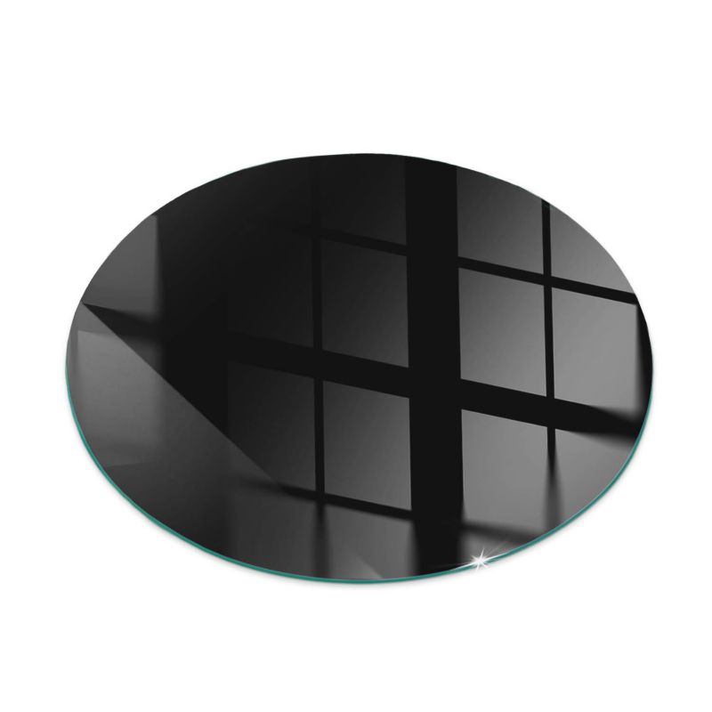 Glasgulvplade Rund Ø60 cm Mørk Grafit