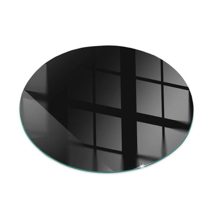 Glasgulvplade Rund Ø60 cm Mørk Grafit