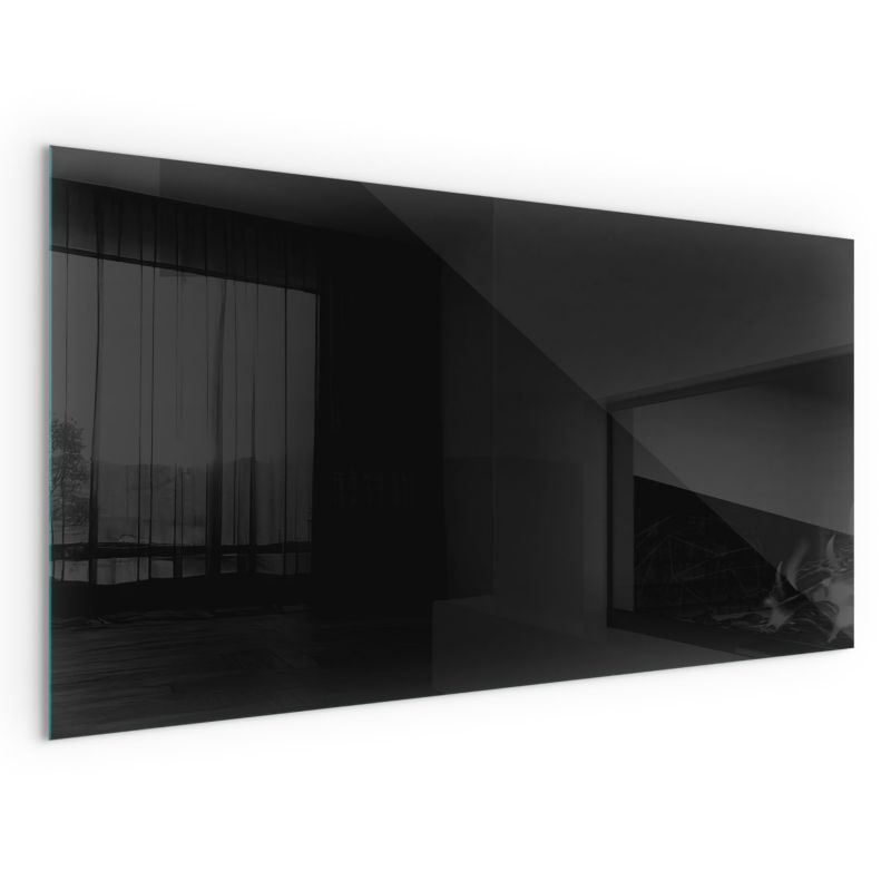 Gulvplade Glas 100x50 cm Mørk Grafit
