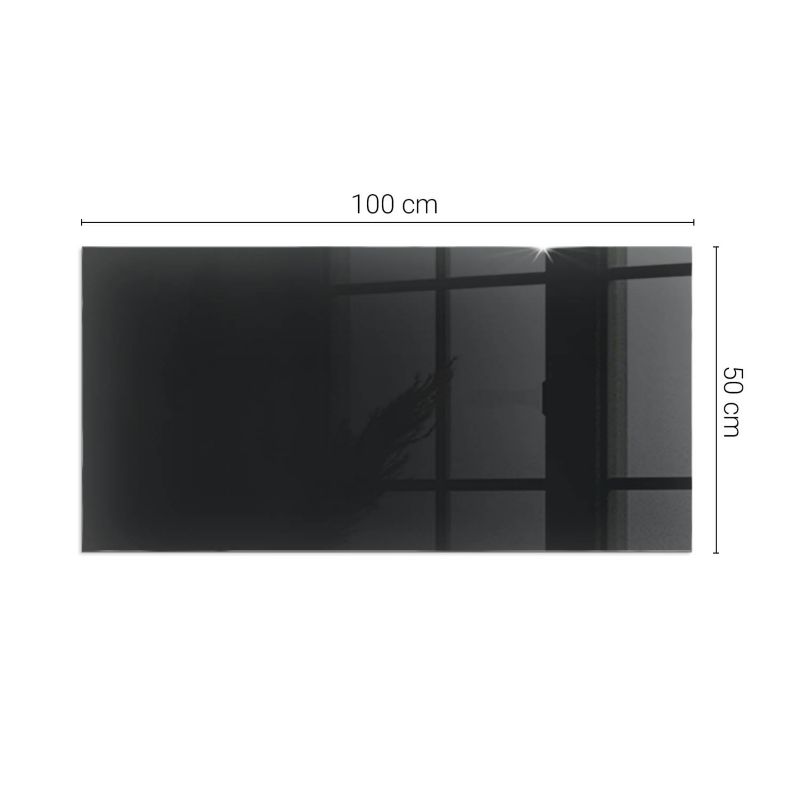 Gulvplade Glas 100x50 cm Mørk Grafit