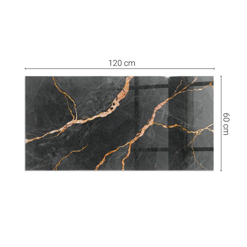 Pejseplade Glas 120x60 cm Marmorlook | 4070621526209
