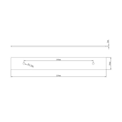 GoodHome grebsplade 220 mm i stål