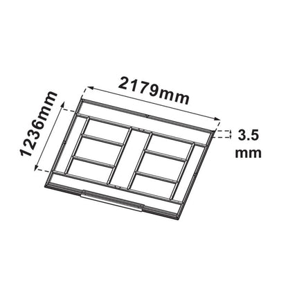Gulv til metalredskabshus Blooma 222 x 180 cm