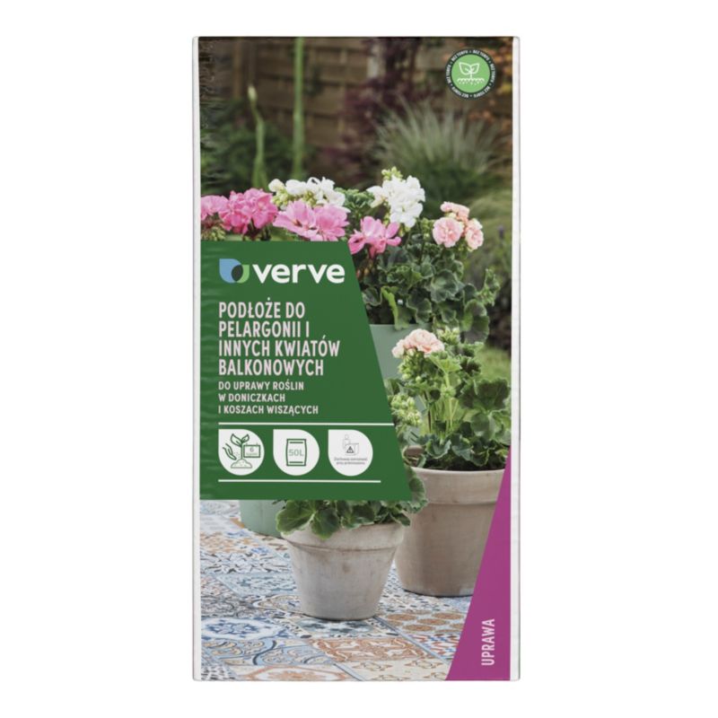 Torfri jord til pelargonier Verve 50 l