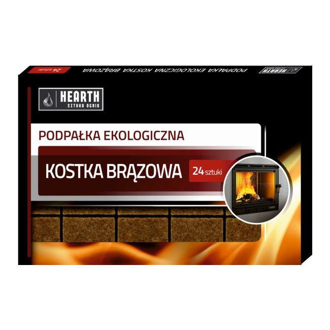 Brun tændblok Hearth 12 mm, 24 stk.