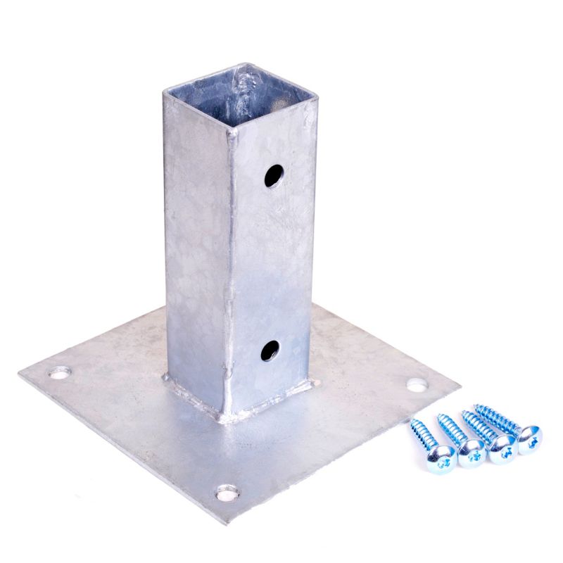 Støtte med skruer 45 x 45 mm galvaniseret