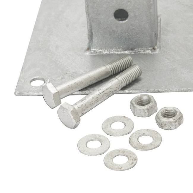 Støtte med skruer 45 x 45 mm galvaniseret