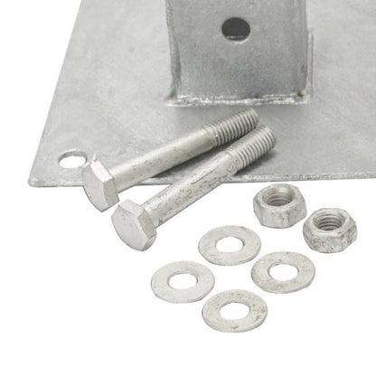 Støtte med skruer 45 x 45 mm galvaniseret