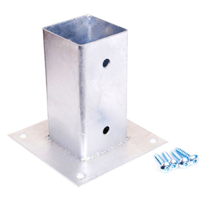 Støtte med skruer 70 x 70 mm galvaniseret