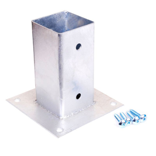 Støtte med skruer 70 x 70 mm galvaniseret