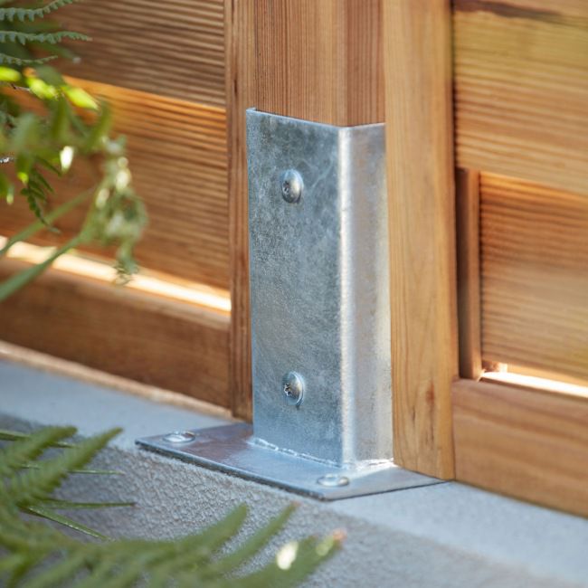 Støtte med skruer 70 x 70 mm galvaniseret