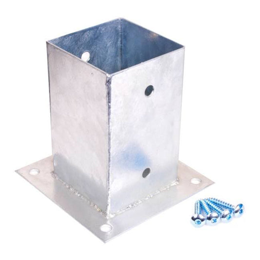 Støtte med skruer 90 x 90 mm galvaniseret