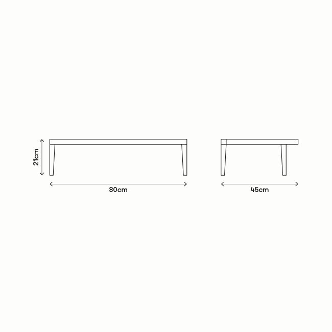 Godt valg: GoodHome Avela sokkel til skab 80 cm i massivt egetræ