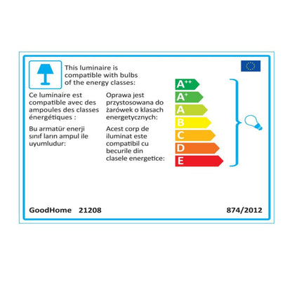GoodHome Jabisen gulvlampefod E27 krom