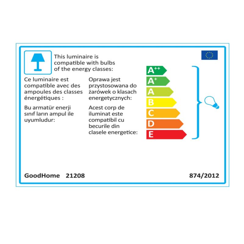 GoodHome Jabisen gulvlampefod E27 krom