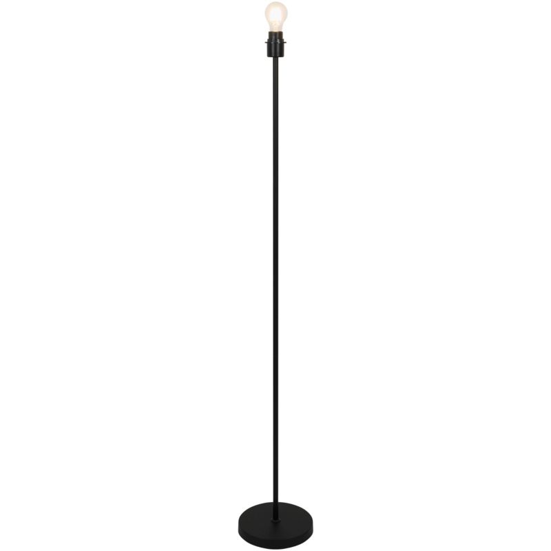 Gulvlampebase Willet 1xE27 Sort 140 cm