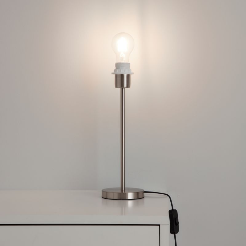 GoodHome Giuterne bordlampefod E27 krom