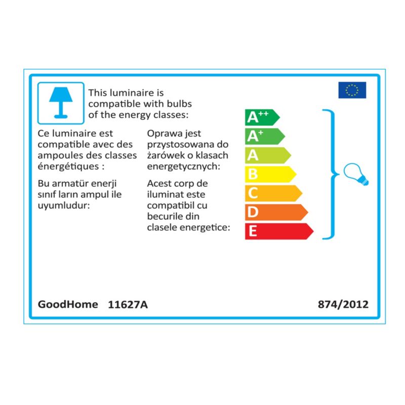 GoodHome Giuterne bordlampefod E27 krom