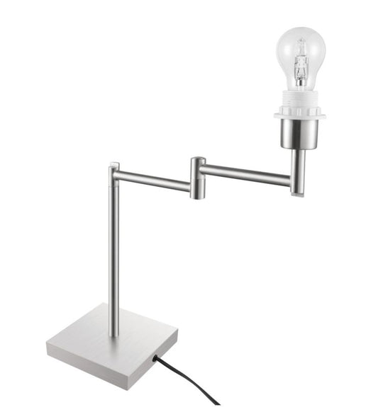Justerbar bordlampefod GoodHome Jabisen E27 krom