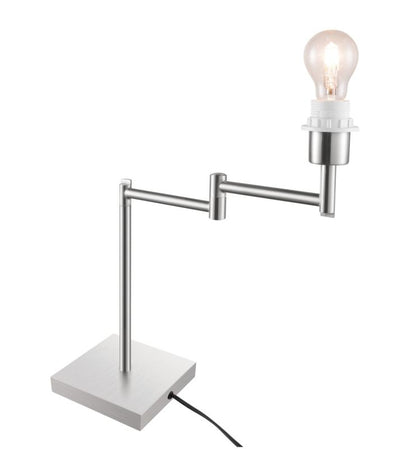 Justerbar bordlampefod GoodHome Jabisen E27 krom