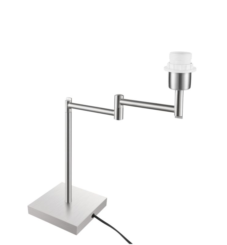 Justerbar bordlampefod GoodHome Jabisen E27 krom