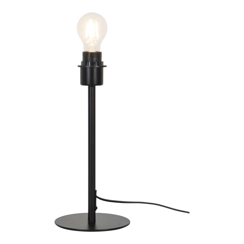 GoodHome Willet bordlampefod 1 x E27 sort
