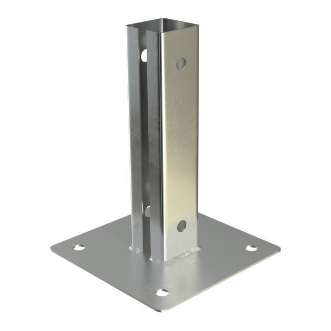 Polargos stolpefod 5 x 5 x 20 cm galvaniseret