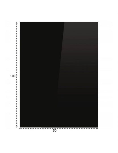 Gulvplade Hærdet Glas 100x50 cm Sort