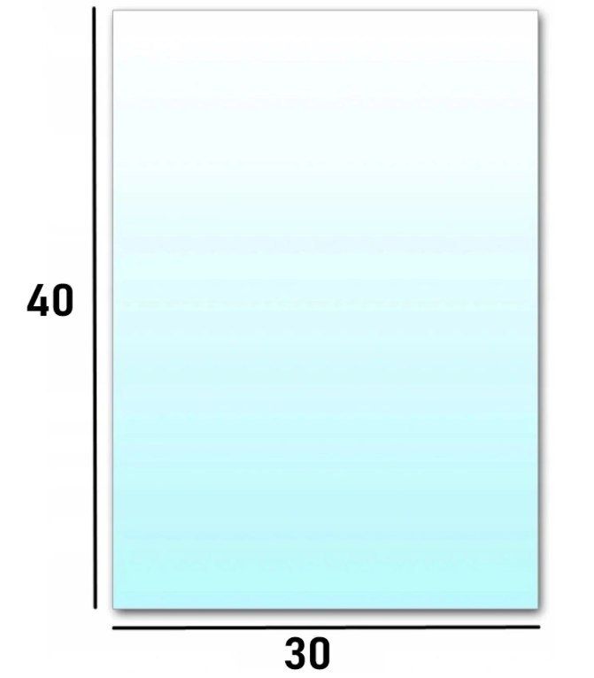 Gulvplade Hærdet Glas 40x30 cm Hvid