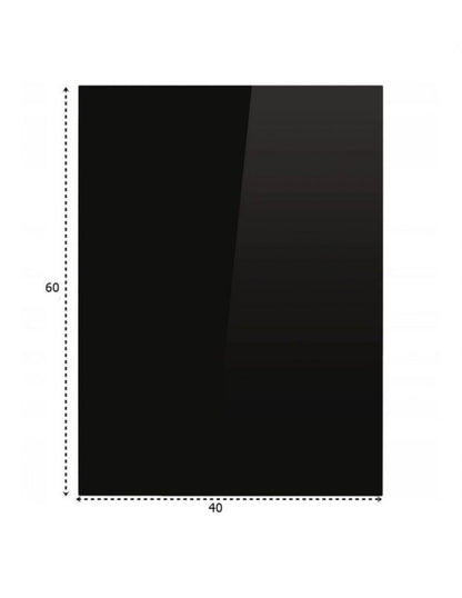 Gulvplade Hærdet Glas 60x40 cm Sort