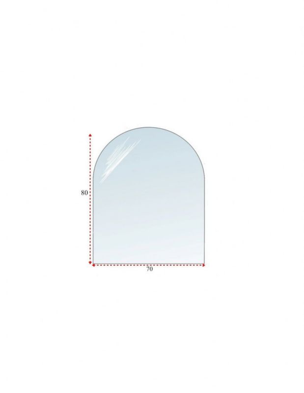Gulvplade Hærdet Glas 80x70 cm Klar