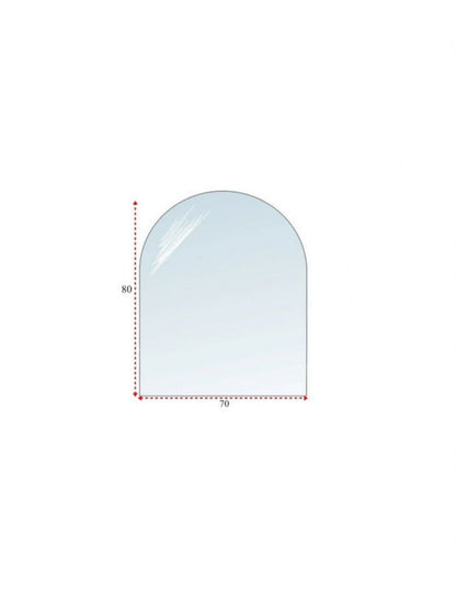 Gulvplade Hærdet Glas 80x70 cm Klar