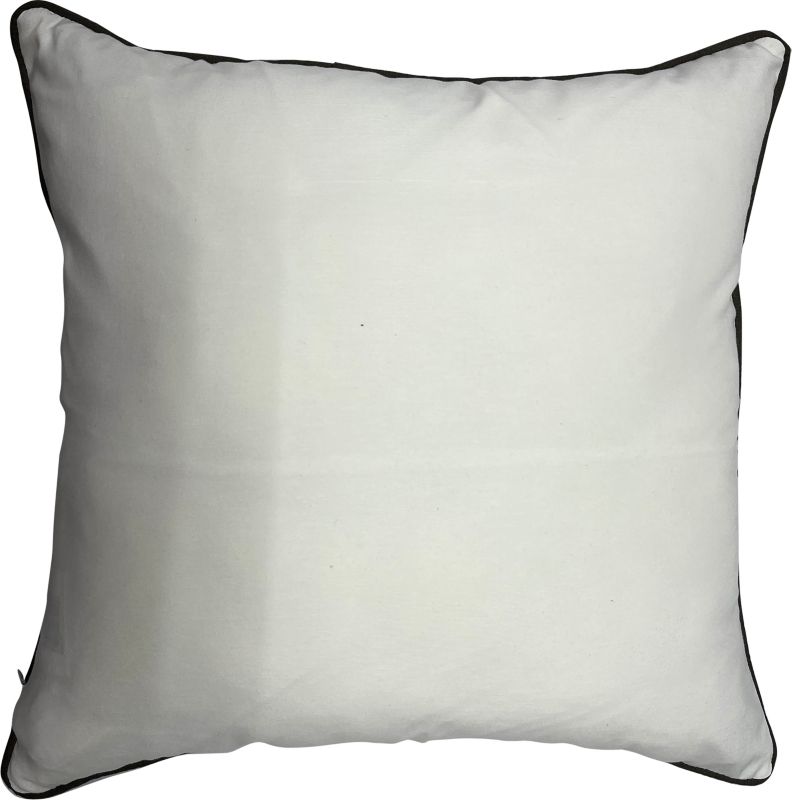 Bomuldspude 45 x 45 cm med blå-gul kant