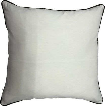 Bomuldspude 45 x 45 cm med blå-gul kant