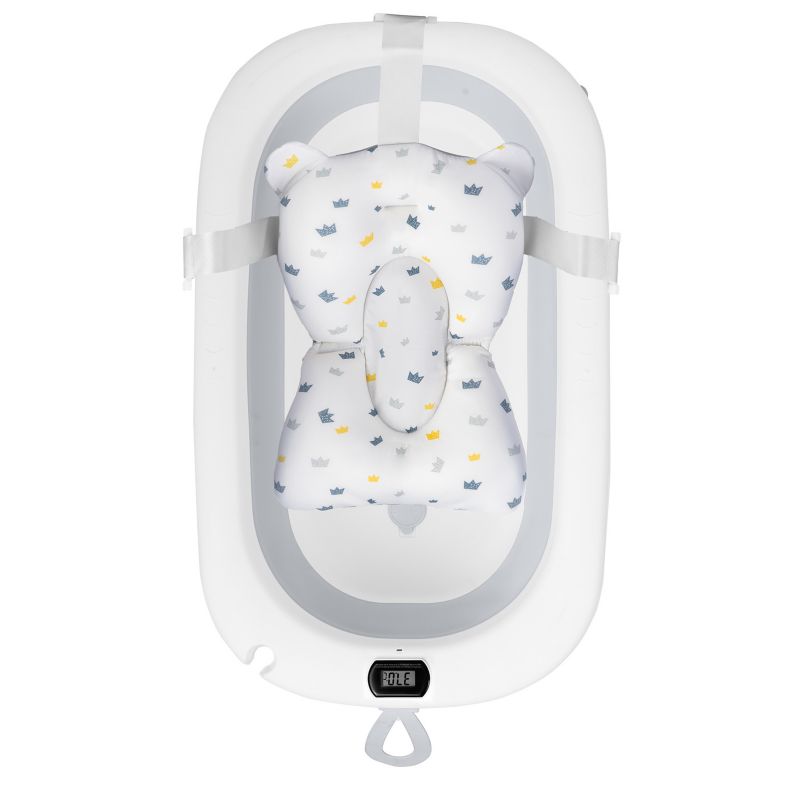 Badeindlæg til Baby 42x52 cm Hvid-Blå Hurtigtørrende 1 stk.