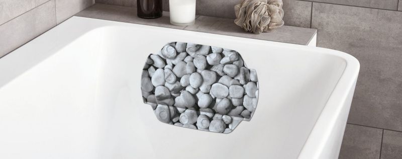 Badekarpude Stepstone Skridsikker Grå 32x22 cm 1 stk.