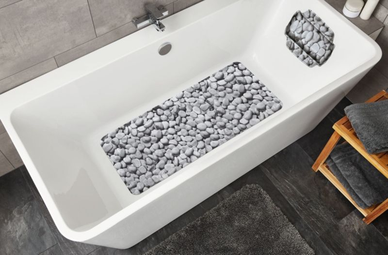 Badekarpude Stepstone Skridsikker Grå 32x22 cm 1 stk.