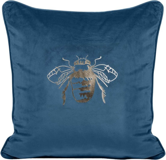 Eurofirany Blink pude blå/guld pude 45 x 45 cm
