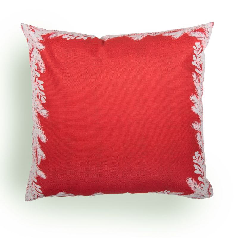 Dekorativ pude med røde grene 45 x 45 cm