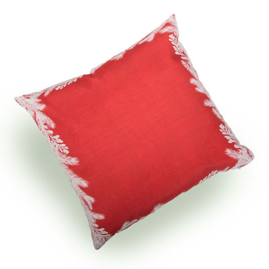 Dekorativ pude med røde grene 45 x 45 cm