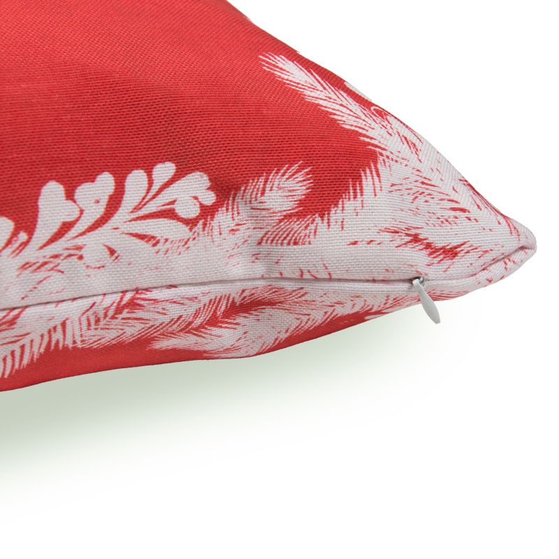 Dekorativ pude med røde grene 45 x 45 cm