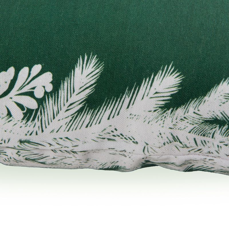 Pude med grenmotiv 45 x 45 cm grøn