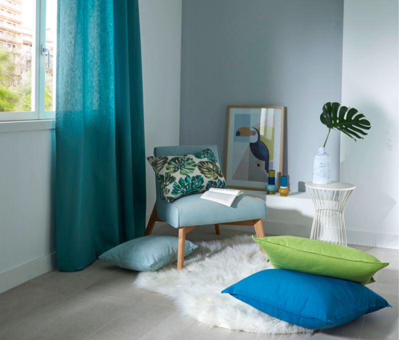 GoodHome Pahea pyntepude 45 x 45 cm mintgrøn