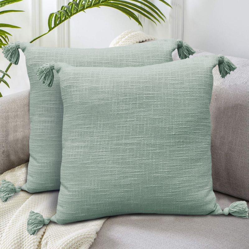 GoodHome Twain pyntepude 45 x 45 cm lys grøn
