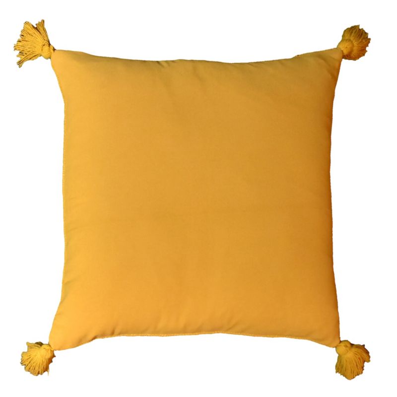 GoodHome Twain dekorationspude 45 x 45 cm i sennepsgul