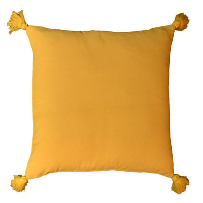 GoodHome Twain dekorationspude 45 x 45 cm i sennepsgul